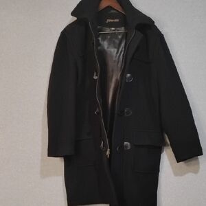 St. John's Bay Black Coat With Detachable Hood